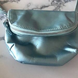 Kids metallic blue purse